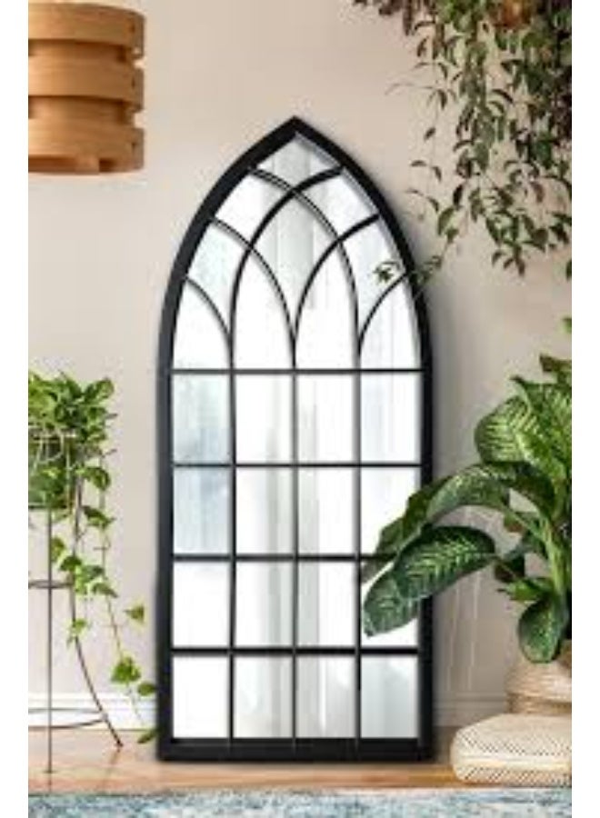EMAAZZ LLC Vintage Arch Window Decorative Wall Mirror | Metal Frame Designer Accent Mirror for Living Room Bedroom and Home Décor - Image 5
